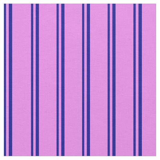 濃い青と紫の線の付いたパターン ファブリック (クローズアップ)
