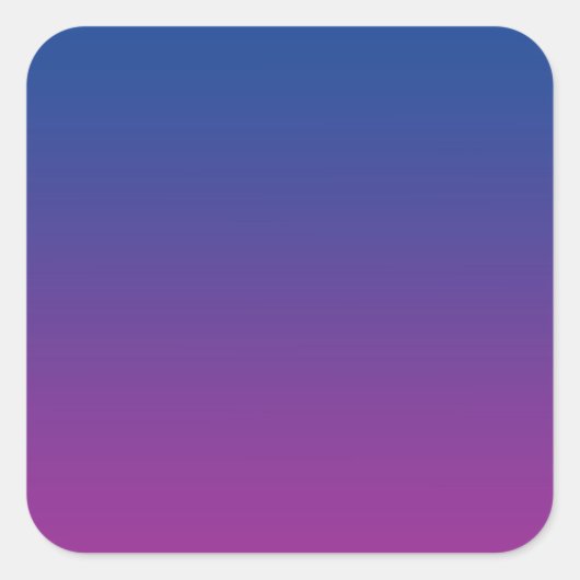 濃い青と紫グラデーション スクエアシール (正面)
