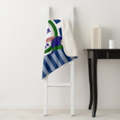 濃い青と緑の野球スター シェルパブランケット (インサイチュ)