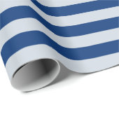 濃い青と薄い青のストライプ ラッピングペーパー (ロールコーナー)