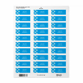 濃い青と薄い青の四角いブロックのパターン ラベル (フルシート)