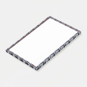 濃い青と赤の幾何三角形パターン ポストイット (アングル)