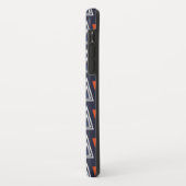 濃い青と赤の幾何三角形パターン Case-Mate iPhoneケース (裏面/左)