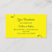 濃い青と黄華美色、ポートレート写真 名刺 (裏面)