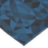 濃い青と黒のジオメトリメッシュパターン テーブルクロス (アングル)