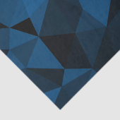 濃い青と黒のジオメトリメッシュパターン 薄葉紙 (詳細)