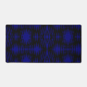 濃い青と黒の滴下パターン デスクマット (正面)