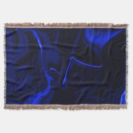 濃い青のイメージの青い曲線と波紋 スローブランケット