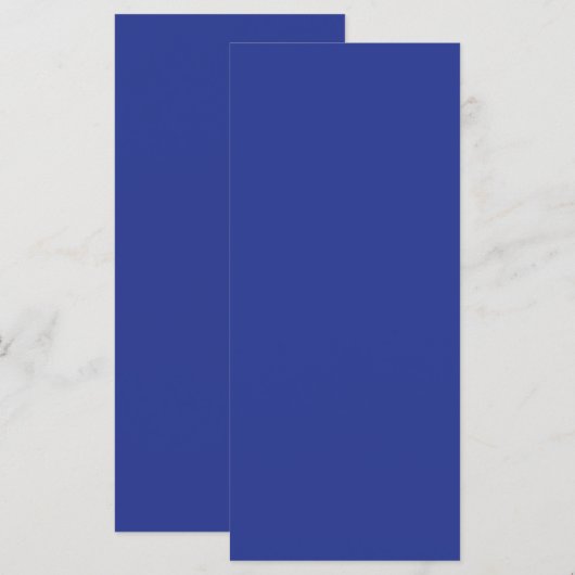 濃い青のシンプルな結婚式招待状 メニュー (正面/裏面)