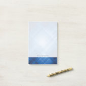 濃い青のハイテク背景 ポストイット (デスク上)