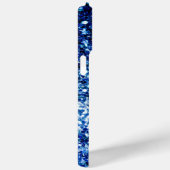 濃い青のフェイクグリッターがテキストをキラキラさせる Case-Mate iPhoneケース (裏面 / 右)