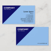 濃い青の三角形のコー淡い色のナー – 青(99CCFF) 名刺 (正面/裏面)