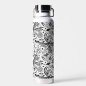 濃い青の上にブクブク虫 ウォーターボトル (背面)