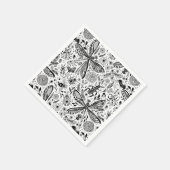 濃い青の上にブクブク虫 スタンダードカクテルナプキン (角)