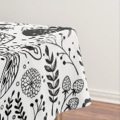 濃い青の上にブクブク虫 テーブルクロス (インサイチュ)