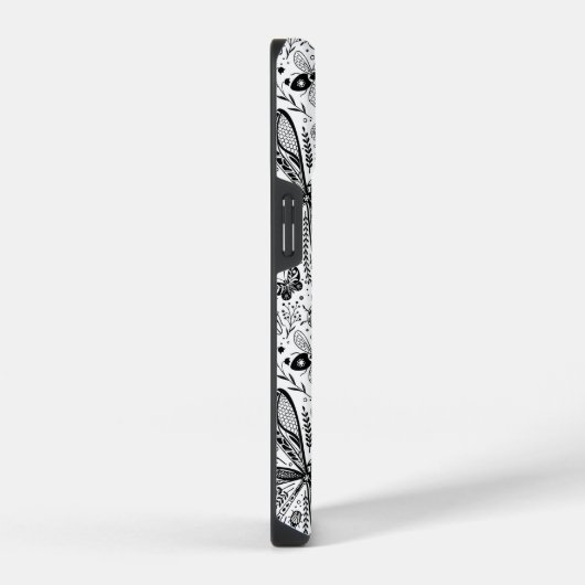 濃い青の上にブクブク虫 iPhoneケース (右側面)