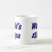 濃い青の半分の文字 コーヒーマグカップ (中央)