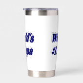 濃い青の半分の文字 保温保冷タンブラー (右面)