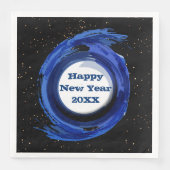 濃い青の夜にペイントされた、ハッピー ニュー イヤー 20xx (正面)