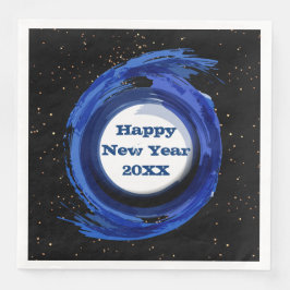 濃い青の夜にペイントされた、ハッピー ニュー イヤー 20xx