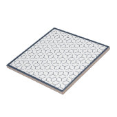 濃い青の幾何学的パターン タイル (側面)