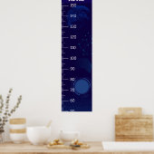 濃い青の成長図 ポスター (キッチン)
