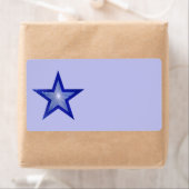 濃い青の星ラベル大淡い色の青の平野 ラベル (インサイチュ)