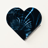 濃い青の曲がった鋭い爪またはトゲ ノートブック (裏面)