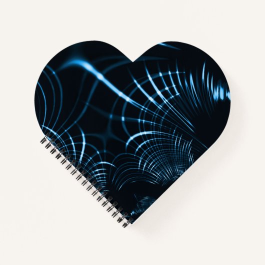 濃い青の曲がった鋭い爪またはトゲ ノートブック (正面)