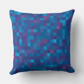 濃い青の正方形 クッション (裏面)