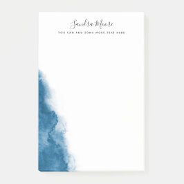 濃い青の水色パーソナライズされた名 ポストイット