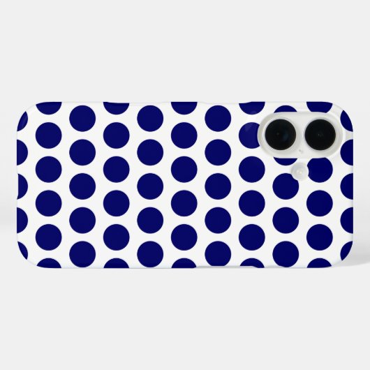 濃い青の点 Case-Mate iPhoneケース (裏面 (横))