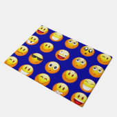 濃い青の絵文字ドアマットdoormat ドアマット (アングル)