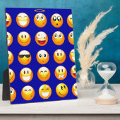 濃い青の絵文字 フォトプラーク (側面)