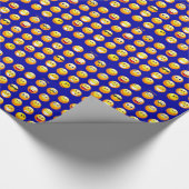 濃い青の絵文字 ラッピングペーパー (角)