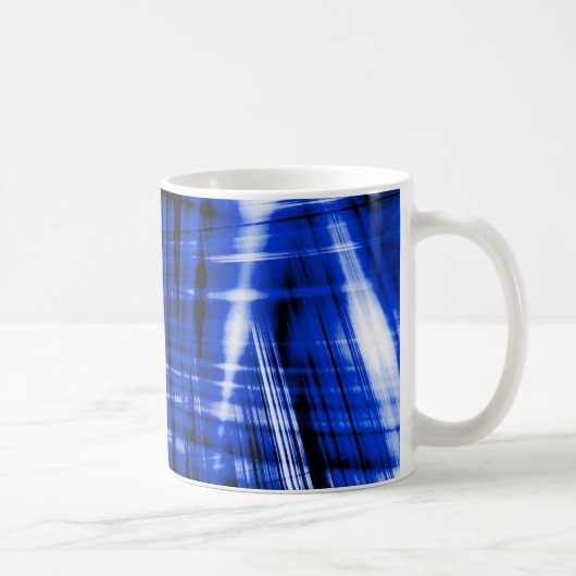 濃い青の縞模様 コーヒーマグカップ (右)