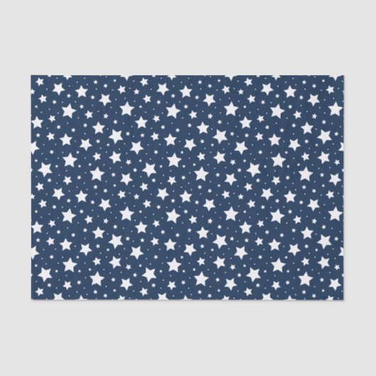 濃い青の背景に白い星 薄葉紙 (正面)