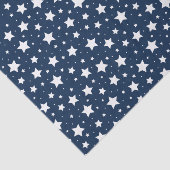 濃い青の背景に白い星 薄葉紙 (詳細)