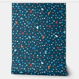 濃い青の背景のゲーマーピクセル 壁紙