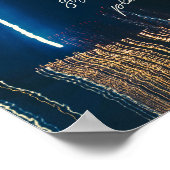 濃い青の背景の街灯 ポスター (角)