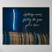 濃い青の背景の街灯 ポスター (正面)