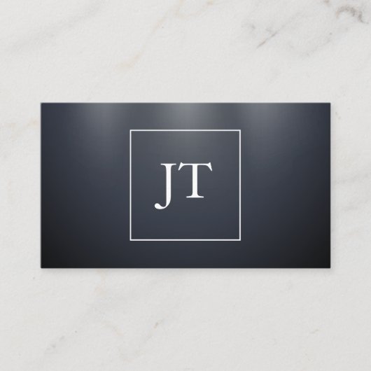 濃い青の背景(照明) 名刺 (正面)