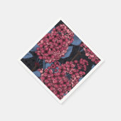 濃い青の赤い薄紫 スタンダードカクテルナプキン (角)