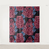 濃い青の赤い薄紫 タペストリー (正面)