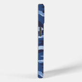 濃い青の迷彩模様 Case-Mate iPhoneケース (裏面 / 右)