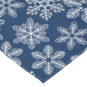 濃い青の雪片 テーブルクロス (アングル)