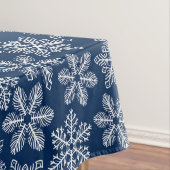 濃い青の雪片 テーブルクロス (インサイチュ)