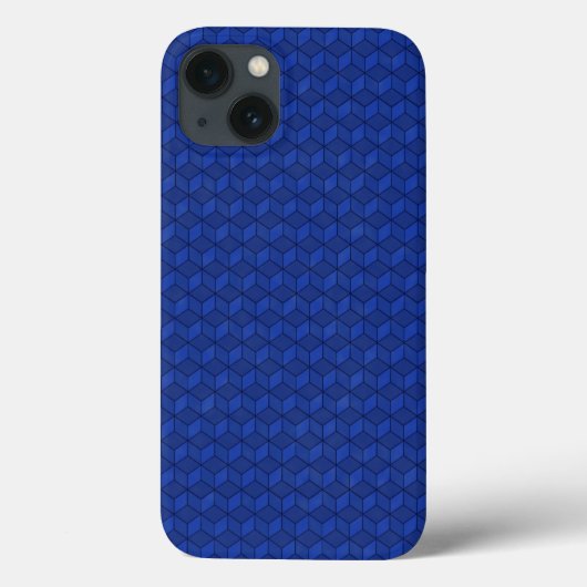 濃い青の3Dキューブの滝 Case-Mate iPhoneケース (裏面)