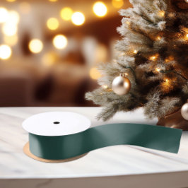 濃い青みがかったモミ緑 – ミニマルサテンリボン サテンリボン