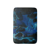 濃い青サイケデリック液 バスマット (正面縦)